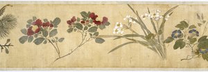 百花、17世紀初頭（シルク塗装）（詳細：207347-58も参照）