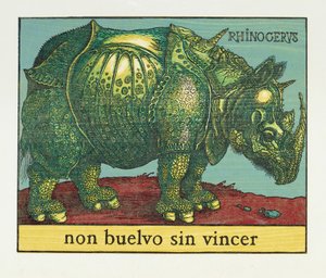 Green Rhino, 2007（木版画）