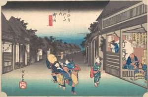 御油、 旅人 柳絮、 か。 １８３３ー３４。、 か。 １８３３ー３４。 作： Jirobei