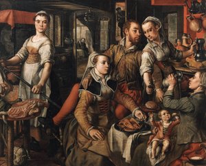 Allegory of Negligence Allegory of Imprudence（過失の寓意）、1563年。 作： Joachim Beuckelaer