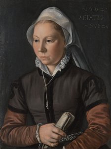 若い女性の肖像」1562年 作： Joachim Beuckelaer
