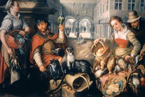 エキゾチックな動物の売り手 作： Joachim Beuckelaer