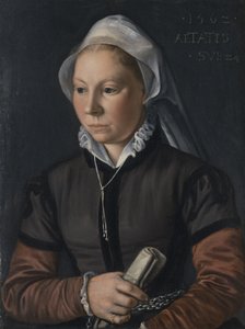 若い女性の肖像画、1562 作： Joachim Beuckelaer