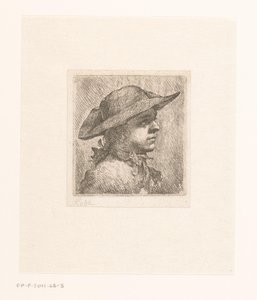 帽子をかぶった若い男の肖像 作： Joachim Martin Falbe (attributed to)