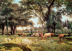 ""夏 "".ジョアキム・ヴァイレダ・イ・ヴィラ（1843-1894）の絵画。1880年。バルセロナ。カタルーニャ国立美術館 作： 