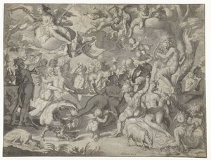 ペレウスとテティスの結婚式 作： Joachim Wtewael or Utewael