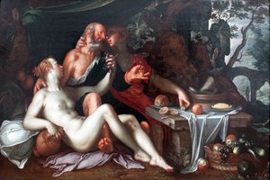 ロットと彼の娘たち 作： Joachim Wtewael or Utewael