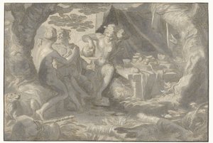 ロトと娘たち 作： Joachim Wtewael or Utewael