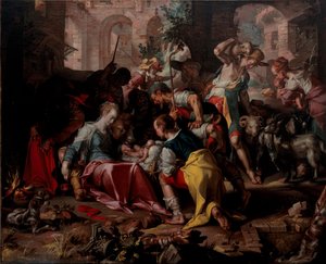 羊飼いの礼拝、1598 作： Joachim Wtewael or Utewael