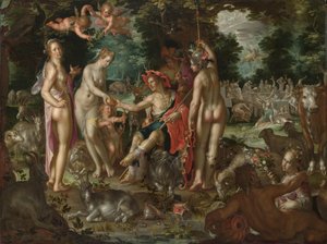パリスの審判 作： Joachim Wtewael or Utewael