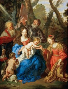 バロック :Le mariage mystique de Sainte Catherine avec saint Leopold et saint Guillaume - The Mystical Marriage of Saint Catherine with Saints Leopold and William par Sandrart, Joachim, von (1606-1688)