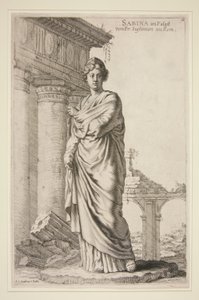 ローマのユスティニアヌス帝の宮殿のサビーナ 作： Joachim von Sandrart