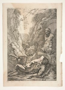 賞賛された古代の彫刻からのサテュロスとシレノス 作： Joachim von Sandrart