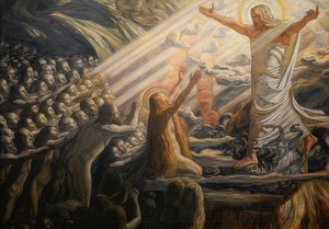 キリストの死者の領域への降下。 1891-94 作： Joakim Frederik Skovgaard