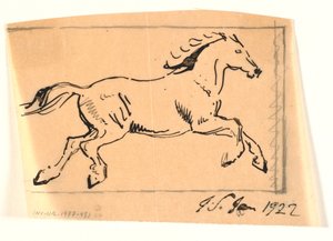 疾走する馬 作： Joakim Frederik Skovgaard