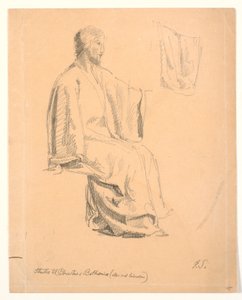 座っているキリストの研究 作： Joakim Frederik Skovgaard