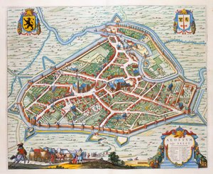 アールスト、1649年（手描きの彫刻） 作： Joan Blaeu