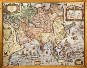 地図製作、アジアの地図。1686年に印刷されたJoan Blaeu(1596-1673)のアトラスより