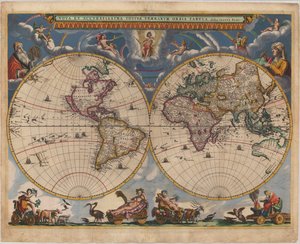 世界の二重半球マップ 作： Joan Blaeu