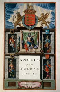 East Anglia quae Europae (England), Book XI, title page Volume V, Atlas maior, Joan Blaeu (1596-1673) 著, 銅版画, 57.5x39 cm, Amsterdam 作： Joan Blaeu