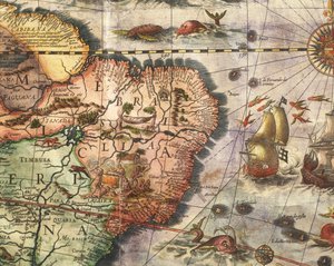 Joan Blaeu氏が作成したアメリカの地図 作： Joan Blaeu