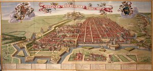 Joan Blaeuによるトリノの地図（Theatrum Sabaudiaeより 作： Joan Blaeu