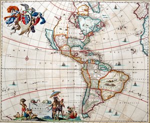 ブロー著『アメリカ大陸地図』より 作： Joan Blaeu