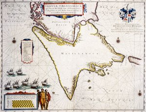 Tabula Magellanica : マゼラン海峡の地図 作： Joan Blaeu