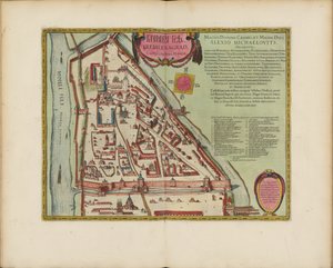 16世紀のモスクワクレムリン地図（Castellum Urbis Moskvae）、1600年頃（彫刻と水彩）