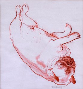 Hogarth Sleeping、2005年（湿紙にインク）