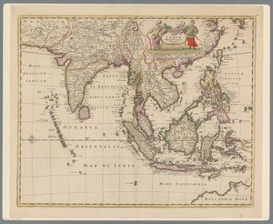 カート・ヴァン・インドネシア 東インドの地図 (オブジェクトのタイトル) 作： Joannes L