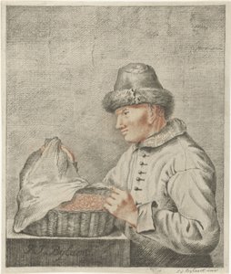 えび売り 作： Joannis Jacobus Bijlaert (signed by artist)