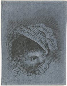 帽子をかぶった男の子の頭 作： Joannis Jacobus Bijlaert