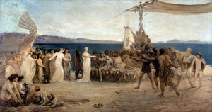紀元前600年のマルセイユ建国 - 「プロティスとギュプティスの死」（油彩・キャンバス