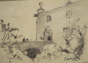 宮殿へは橋を渡ってアクセス 作： Joaquim Mir i Trinxet