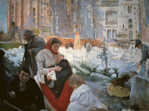 「ジョアキム・イ・トリンセの絵画「貧乏人の大聖堂 作： Joaquin Mir Trinxet