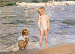 午後の太陽、バレンシアビーチ、1910