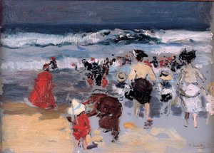 ビアリッツのビーチ、1906 作： Joaquín Sorolla
