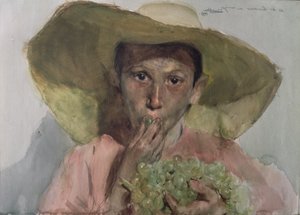 ぶどうを食べる少年 作： Joaquin Sorolla y Bastida