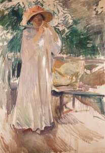 彼女の庭のクロチルド、1910 作： Joaquín Sorolla