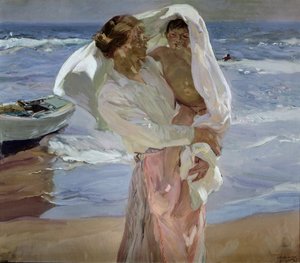 ジャスト・アウト・オブ・ザ・シー 作： Joaquin Sorolla y Bastida