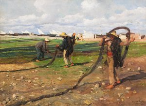 漁網を引く 作： Joaquin Sorolla y Bastida