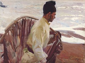 バレンシアのエビ漁師。エビ漁師、バレンシア、1908 作： Joaquín Sorolla