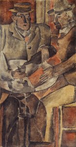 カフェの集い》1926年頃（テンペラ、キャンバス） 作： Joaquín Torres García