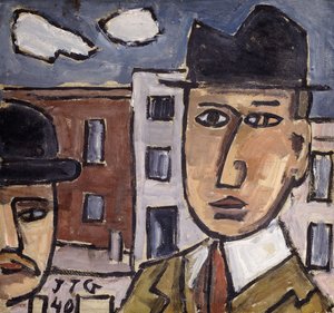 帽子をかぶった男（Hombre con Sombrero 作： Joaquín Torres García