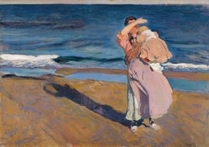 息子と一緒の漁師 作： Joaquín Sorolla