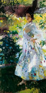 バレンシアの農民の衣装を着たマリア（Maria vestida de labradora valenciana 作： Joaquín Sorolla