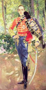 Hussarsの制服を着たアルフォンソ13世（1886-1941）の肖像