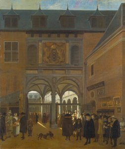 アムステルダムの証券取引所 1675-80年頃 油彩・カンヴァス 作： Job Berckheyde