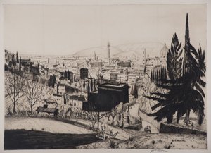 フィレンツェ、1924年（ドライポイント）